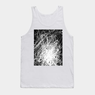 Black and White Drip Painting Tank Top